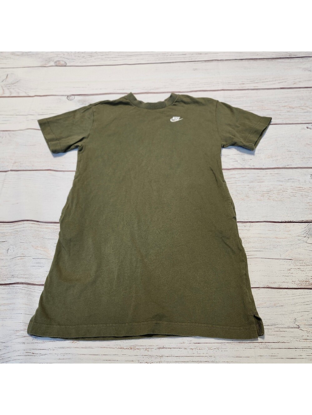 Nike Green Short Sleeve T-Shirt Dress with Pockets Size Medium
